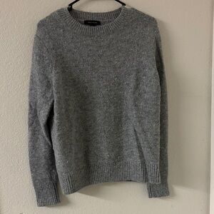 Ann Taylor Heathered Gray Knit Sweater